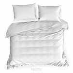 Pościel satynowa 220x200 NOVA 3 jednokolorowa gładka biała - 3