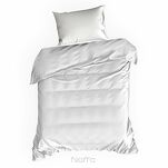 Pościel satynowa 220x200 NOVA 3 jednokolorowa gładka biała - 5