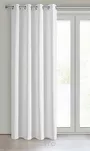 Zasłona gotowa na przelotkach 135x250 LOGAN zaciemniająca biała jednokolorowa z półmatowej tkaniny - 6