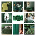 Zasłona na przelotkach 140x250 ROSA welwetowa ciemna zieleń Design 91 - 12