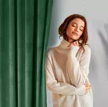 Zasłona na przelotkach 140x250 ROSA welwetowa ciemna zieleń Design 91 - 10