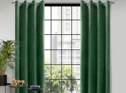 Zasłona na przelotkach 140x250 ROSA welwetowa ciemna zieleń Design 91