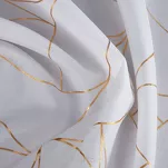 Zasłona na przelotkach 140x250 EVI biała z błyszczącym złotym nadrukiem geometrycznym - 3