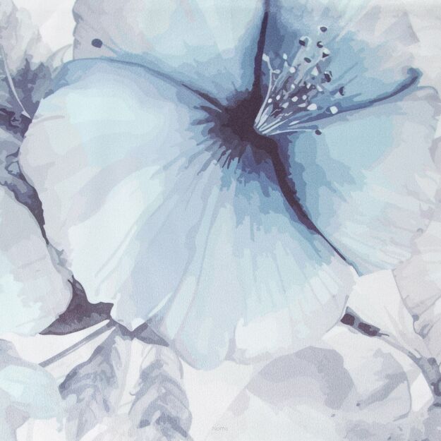 Serwetka welwetowa 30x40 VELVET 8 biała z designerskim niebieskim wzorem botanicznym 4 szt.