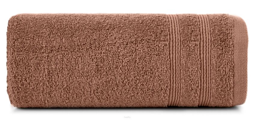 Ręcznik bawełniany 70x140 ALINE ceglany z wypukłą tkaną bordiurą