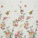 Pościel satynowa 220x200 ELLA 17 biała z różowym wzorem kwiatowym z kolekcji Ella Line - 2