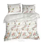 Pościel satynowa 220x200 ELLA 17 biała z różowym wzorem kwiatowym z kolekcji Ella Line - 5