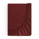 Prześcieradło z satyny bawełnianej z gumką NOVA 3 burgundowe 140x200 - 4