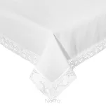 Obrus 140x180 SUSAN biały zdobiony koronką - 4