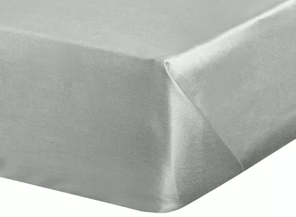 Prześcieradło satyna bawełniana bez gumki DINA srebrne 160x210 z kolekcji Diva Line