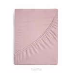 Prześcieradło z bawełny jersey z gumką pudrowe 240x220 Design 91 - 4