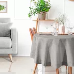 Obrus fi 150 STELLA 2 srebrny zdobiony kantą z wplecioną nicią srebrną - 3