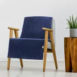 Koc na fotel 70x160 LORI granatowy puszysty jednokolorowy z kolekcji Design 91 - 9