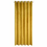 Zasłona na przelotkach 215x250 MELANIE welwetowa musztardowa o aksamitnej strukturze - 7