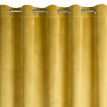 Zasłona na przelotkach 215x250 MELANIE welwetowa musztardowa o aksamitnej strukturze - 4