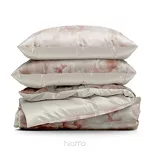 Pościel z mikrowłókna 160x200 FLORINA beżowa pudrowy róż nadruk kwiatowy Design 91 - 5