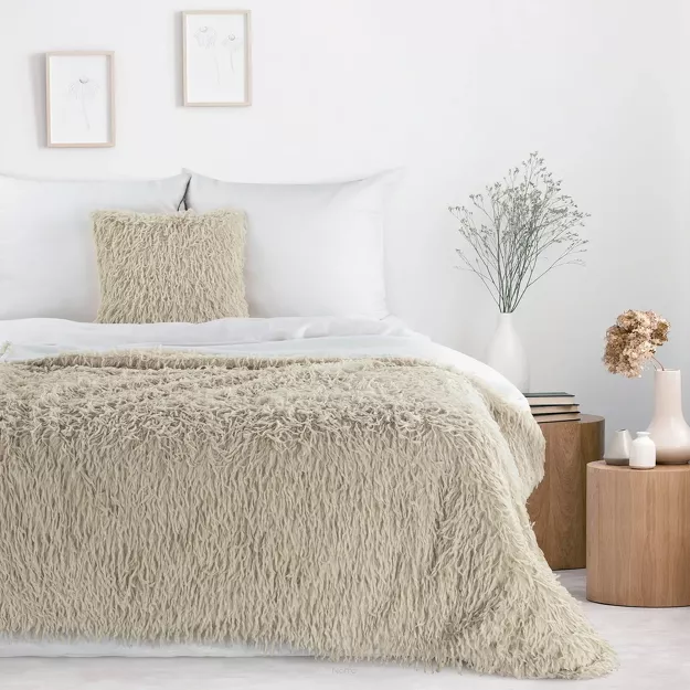 Koc futrzany 130x270 ADORE beżowy