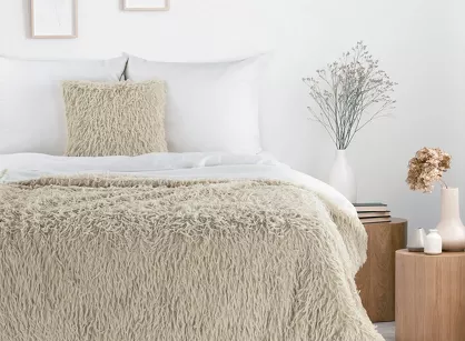 Koc futrzany 130x270 ADORE beżowy