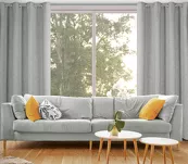 Zasłona na przelotkach 140x250 ROMA srebrna w stylu eko - 7