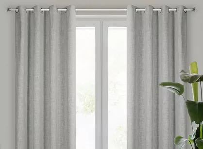 Zasłona na przelotkach 140x250 ROMA srebrna w stylu eko