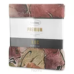 Koc 150x200 CHLOE pomarańczowy z wzorem wyrazistych kwiatów z kolekcji Premium - 2