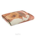 Koc 150x200 CHLOE pomarańczowy z wzorem wyrazistych kwiatów z kolekcji Premium - 3