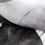 Pościel satynowa 140x200 SPRING 75 biała grafitowa z wzorem roślinnym z kolekcji Classic - 5