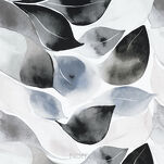 Pościel satynowa 140x200 SPRING 75 biała grafitowa z wzorem roślinnym z kolekcji Classic - 3