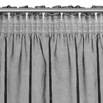 Firana na taśmie 140x250 CARLI czarna z etaminy zdobiona w dolnej części falbanami z paskiem cyrkonii - 8