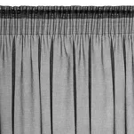 Firana na taśmie 140x250 CARLI czarna z etaminy zdobiona w dolnej części falbanami z paskiem cyrkonii - 4