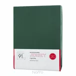 Prześcieradło z bawełny jersey z gumką ciemna zieleń 220x200 Design 91 - 5