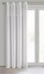 Firana na przelotkach 140x250 ILANA biała z etaminy ze srebrnym nadrukiem listków - 5