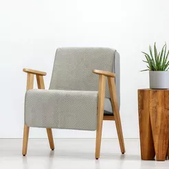 Narzuta na fotel welwetowa 70x160 SOFIA beżowa pikowana w gęstą jodełkę
