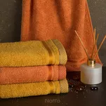 Ręcznik 100x150 ABBIE stalowy  z żakardową błyszczącą bordiurą w pasy z delikatną krateczką 500 g/m2 - 9