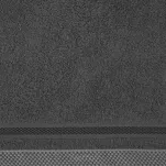 Ręcznik 100x150 ABBIE stalowy  z żakardową błyszczącą bordiurą w pasy z delikatną krateczką 500 g/m2 - 2