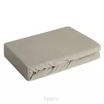 Prześcieradło z bawełny jersey 3 z gumką beżowe 140x200 - 5