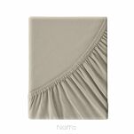 Prześcieradło z bawełny jersey 3 z gumką beżowe 140x200 - 3