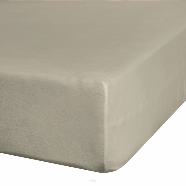 Prześcieradło z bawełny jersey 3 z gumką beżowe 140x200