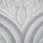 Pościel welwetowa 220x200 FLANO 5 srebrna z tłoczonym wzorem ornamentowym z kolekcji NOVA - 4