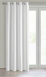Zasłona na przelotkach 135x250 LOGAN zaciemniająca biała jednokolorowa z półmatowej tkaniny - 12