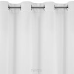 Zasłona na przelotkach 135x250 LOGAN zaciemniająca biała jednokolorowa z półmatowej tkaniny - 3