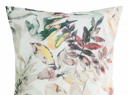 Poszewka dekoracyjna 45x45 GARDEN 2 biała z kolorowym wzorem kwiatowym na taras wodoodporna