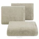 Ręcznik 30x50 EVI Pierre Cardin jasny beż zdobiony bordiurą w kolorze ręcznika z logo marki 430 g/m2 - 4