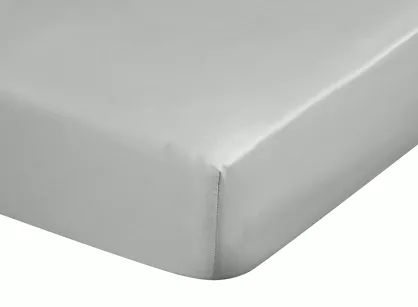 Prześcieradło z satyny bawełnianej z gumką DINA srebrne 140x200 z kolekcji Diva Line