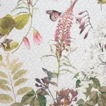 Narzuta pikowana 200x220 ROSA biała zielona z motywem kwiatów i liści Design 91 - 5