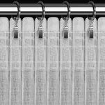 Firana na taśmie 140x270 LUCILA biała z etaminy z etaminy z nakrapianym szampańskim połyskiem - 8