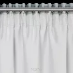 Zasłona na taśmie 135x270 NILA zaciemniająca srebrna różowa kwiatowy nadruk - 7