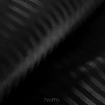 Pościel satynowa 220x200 VERA jednokolorowa gładka czarna w prążki - 6