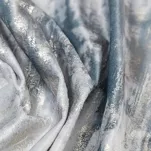 Zasłona na taśmie 140x270 TINA welwetowa srebrna z metalicznym nadrukiem - 3