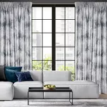 Zasłona na taśmie 140x270 TINA welwetowa srebrna z metalicznym nadrukiem - 10